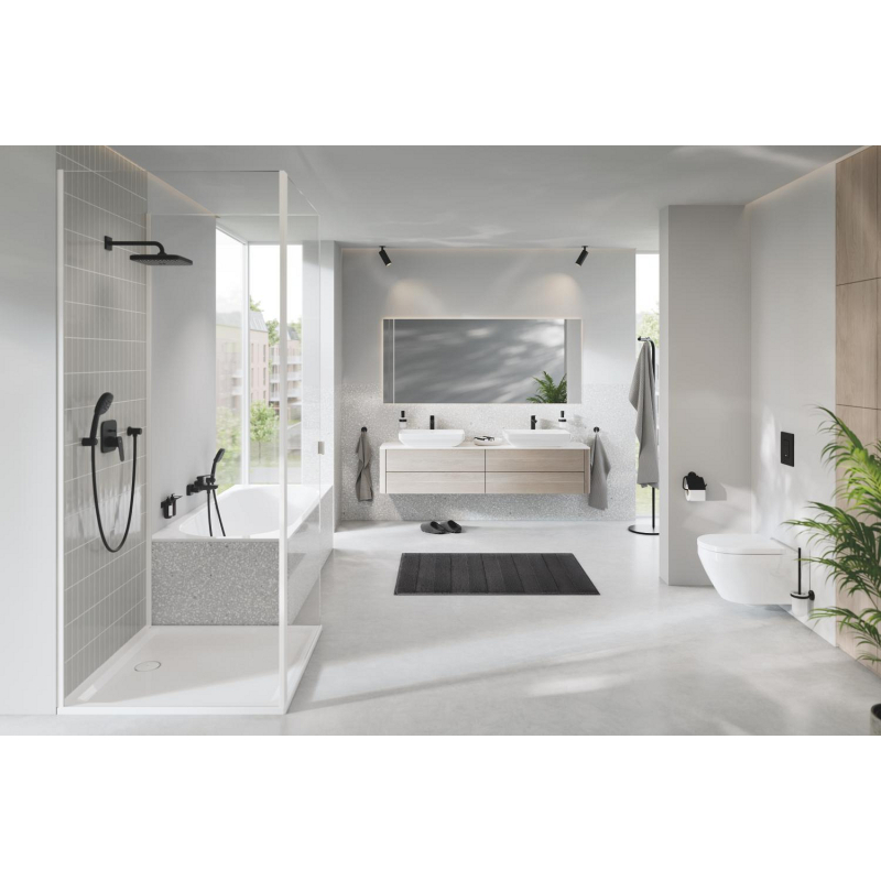 Смеситель однорычажный для ванны Grohe Cubeo, черный (1018132430) фото 8