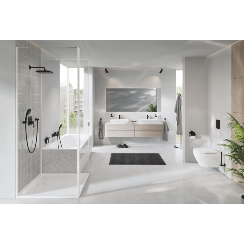 Смеситель однорычажный для ванны Grohe Cubeo + душевой набор, черный (1018142430) фото 16