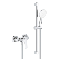 Смеситель однорычажный для душа Grohe Cubeo с душевым гарнитуром, хром (1018250000)