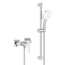Смеситель однорычажный для душа Grohe Cubeo с душевым гарнитуром, хром (1018250000)