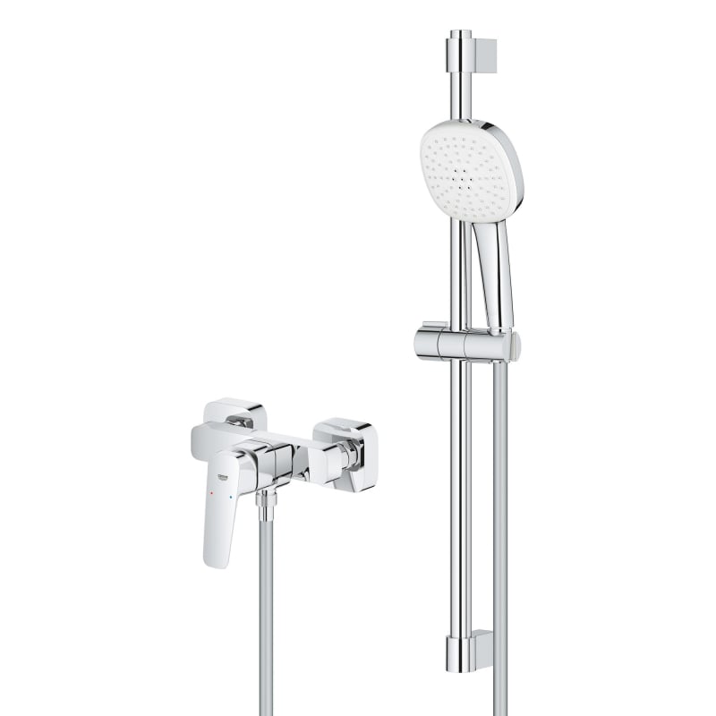 Смеситель однорычажный для душа Grohe Cubeo с душевым гарнитуром, хром (1018250000) фото 3
