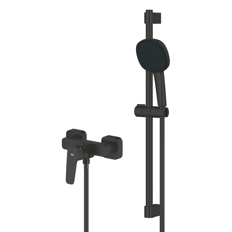 Смеситель однорычажный для душа Grohe Cubeo с душевым гарнитуром, черный (1018252430) фото 3