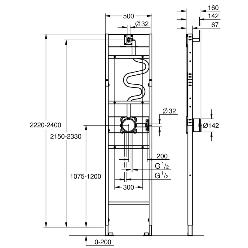 Rapido Shower Frame Інсталяція для установки душової системи (1039939990) фото 5