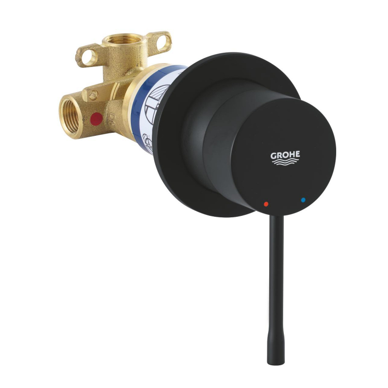 Смеситель однорычажный для душа Grohe Essence для скрытого монтажа, черный (29197KF0) фото 1