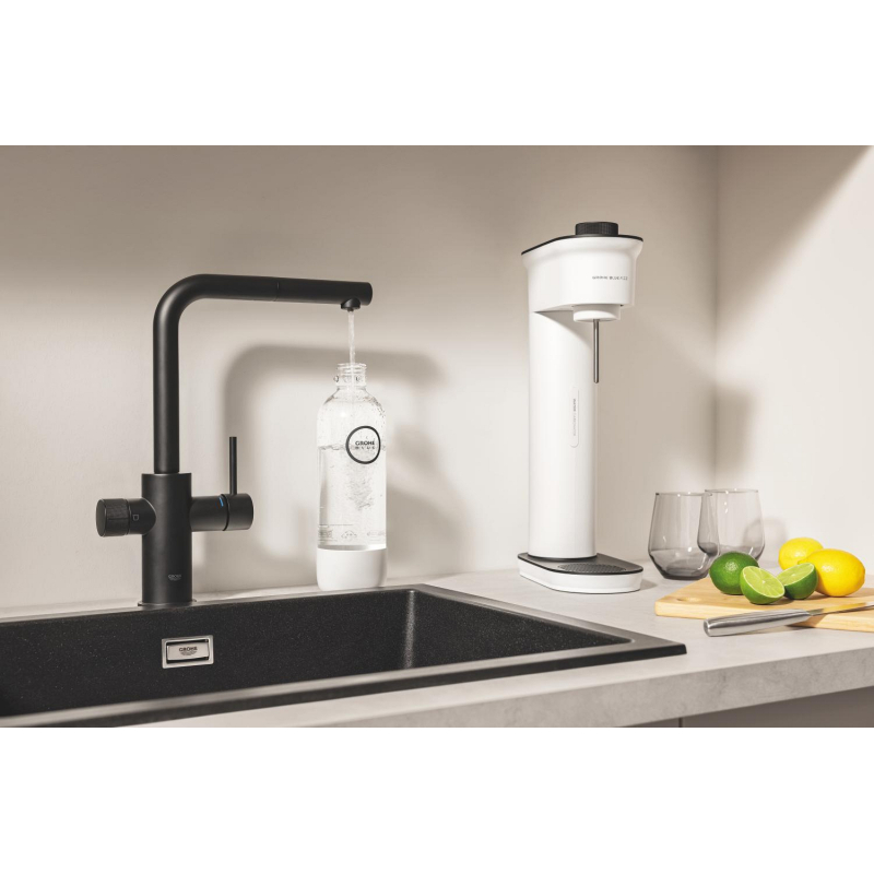 Смеситель с фильтром обратного осмоса Grohe Blue Pure Minta Ecosoft P'URE AQUACALCIUM Mint, черный (MO67530590KF) фото 11
