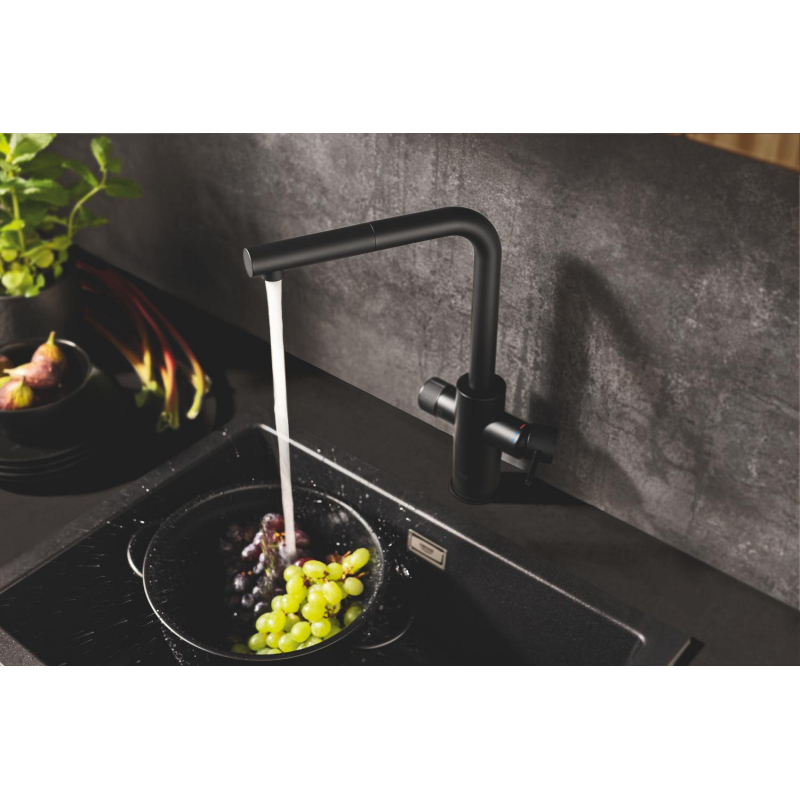 Смеситель с фильтром обратного осмоса Grohe Blue Pure Minta Ecosoft P'URE AQUACALCIUM Mint, черный (MO67530590KF) фото 13