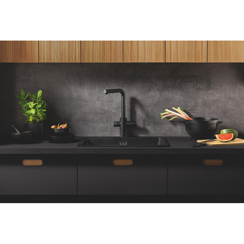 Смеситель с фильтром обратного осмоса Grohe Blue Pure Minta Ecosoft P'URE AQUACALCIUM Mint, черный (MO67530590KF) фото 14