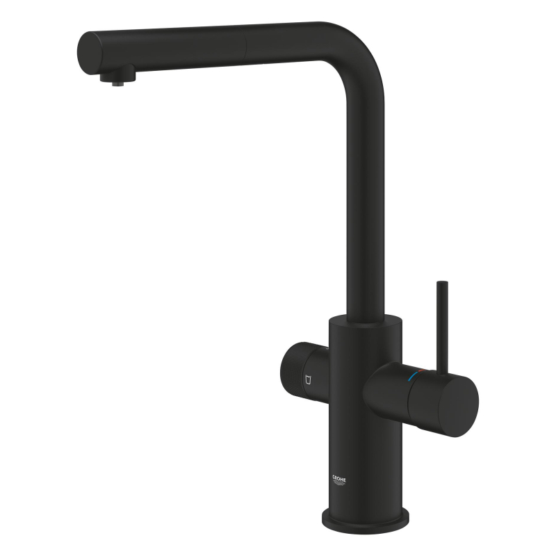 Смеситель с фильтром обратного осмоса Grohe Blue Pure Minta Ecosoft P'URE AQUACALCIUM Mint, черный (MO67530590KF) фото 3