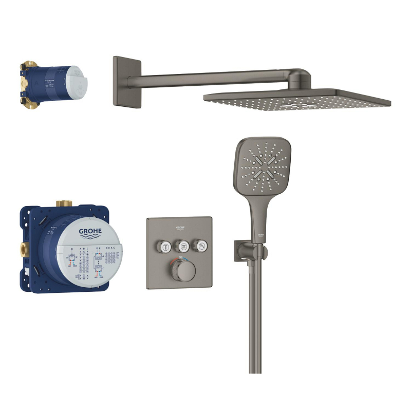 Grohtherm SmartControl Прихована душова система з Rainshower SmartActive 310 Cube (34864AL0) фото 1