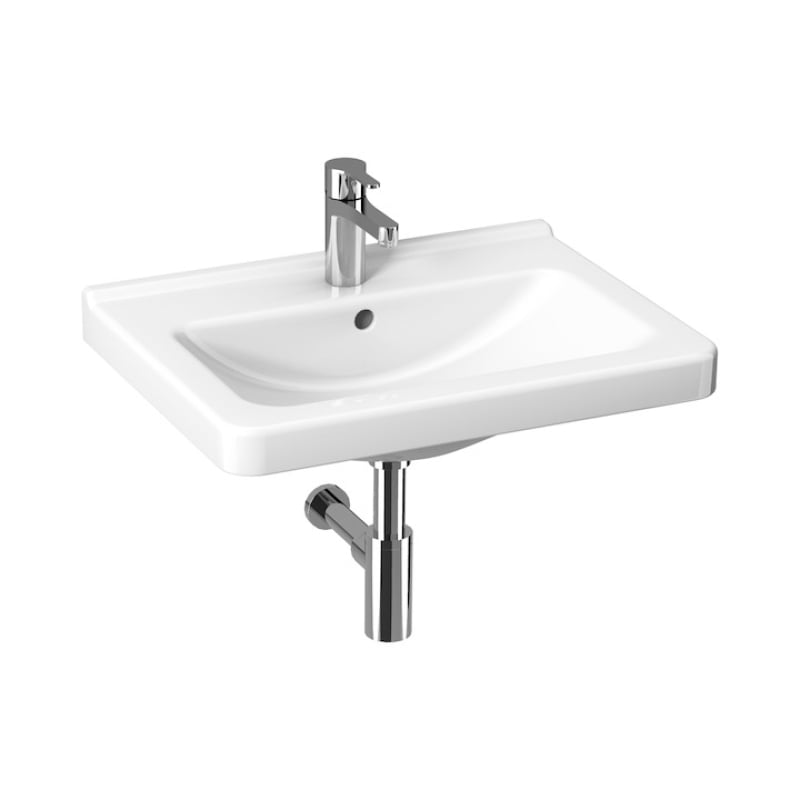 Cubito Pure Раковина прямоугольная мебельная/подвесная 850*485 мм с отверстием для смесителя, белый фото 4