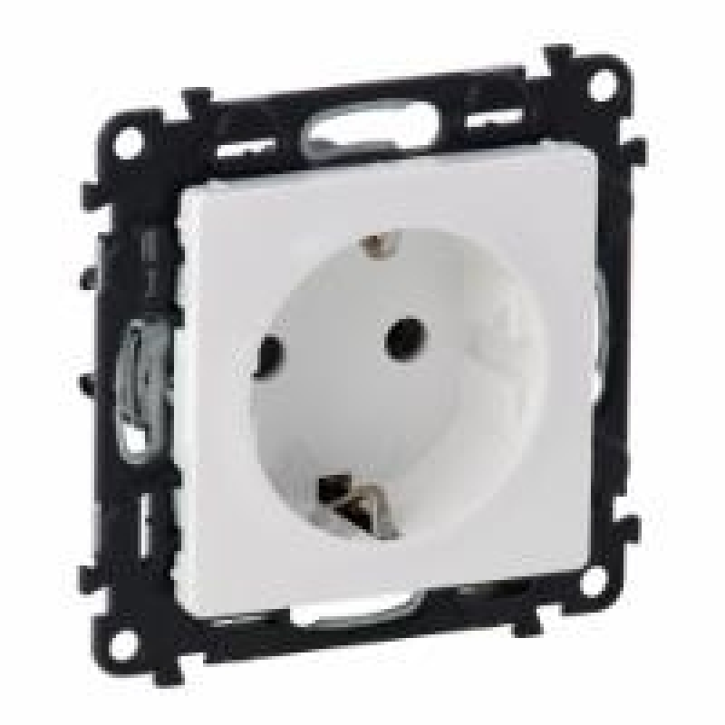 Розетка Schuko Legrand Valena LIFE, 16А, 250V, автоматические клеммы, белый фото 1