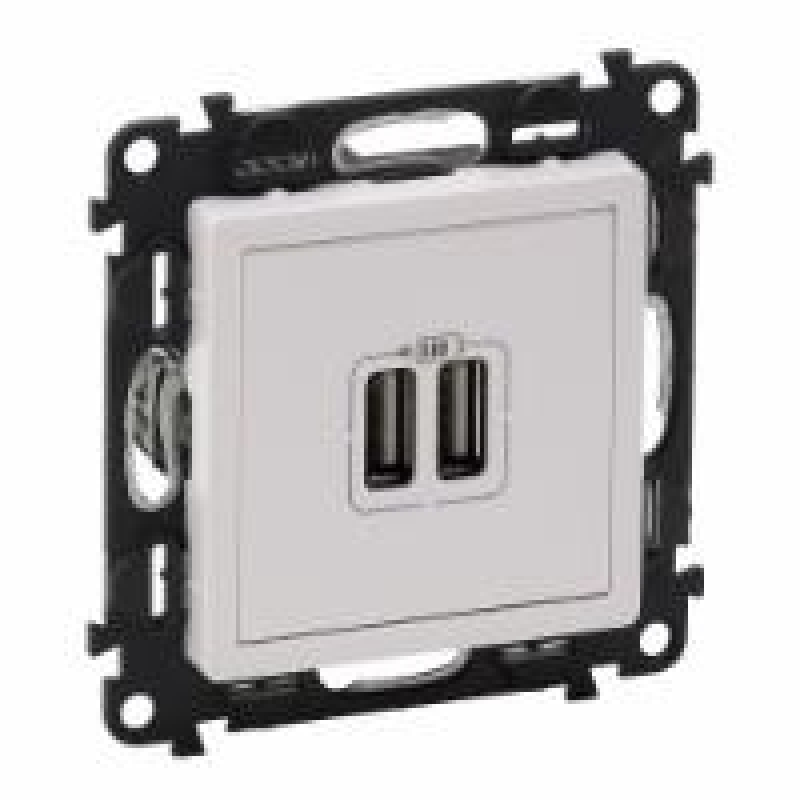 Розетка USB подвійна для зарядки Legrand Valena LIFE, білий фото 1