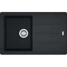 Мойка кухонная Franke Basis, фрагранит, прямоугольник, с крылом, 780х500х200мм, чаша – 1, накладная, BFG 611-78, оникс