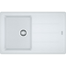 Мойка кухонная Franke Basis, фрагранит, прямоугольник, с крылом, 780х500х200мм, чаша – 1, накладная, BFG 611-78, белый