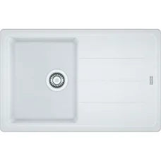 Мийка кухонна Franke Basis, фраграніт, прямокутник, з крилом, 780х500х200мм, чаша - 1, накладна, BFG 611-78, білий