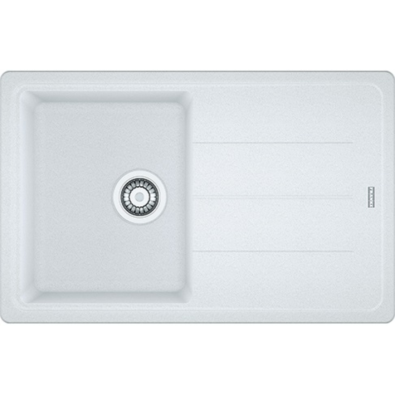 Мойка кухонная Franke Basis, фрагранит, прямоугольник, с крылом, 780х500х200мм, чаша – 1, накладная, BFG 611-78, белый фото 1