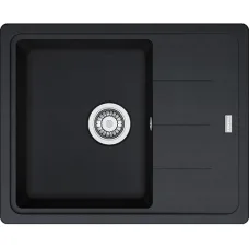 Мойка кухонная Franke Basis, фрагранит, прямоугольник, с крылом, 620х500х200мм, чаша – 1, накладная, BFG 611-62, оникс