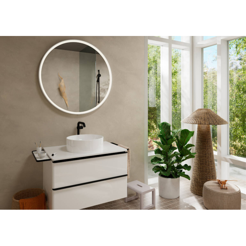 73370670 Tecturis S 240 Смеситель для раковины 283 мм, с донным клапаном push-open, черный матовый фото 2