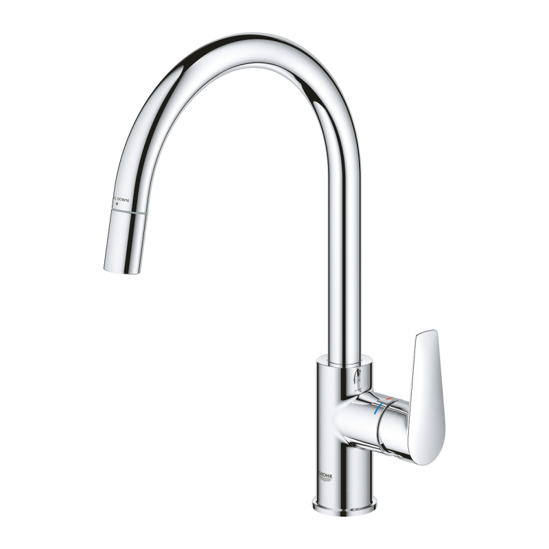 Змішувач кухонний одноважільний Grohe BauEdge New, хром (30536000) фото 4