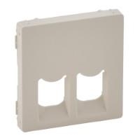 Лицевая панель двойной розетки RJ11/RJ45 Legrand Valena LIFE, IN*MATIC, слоновая кость