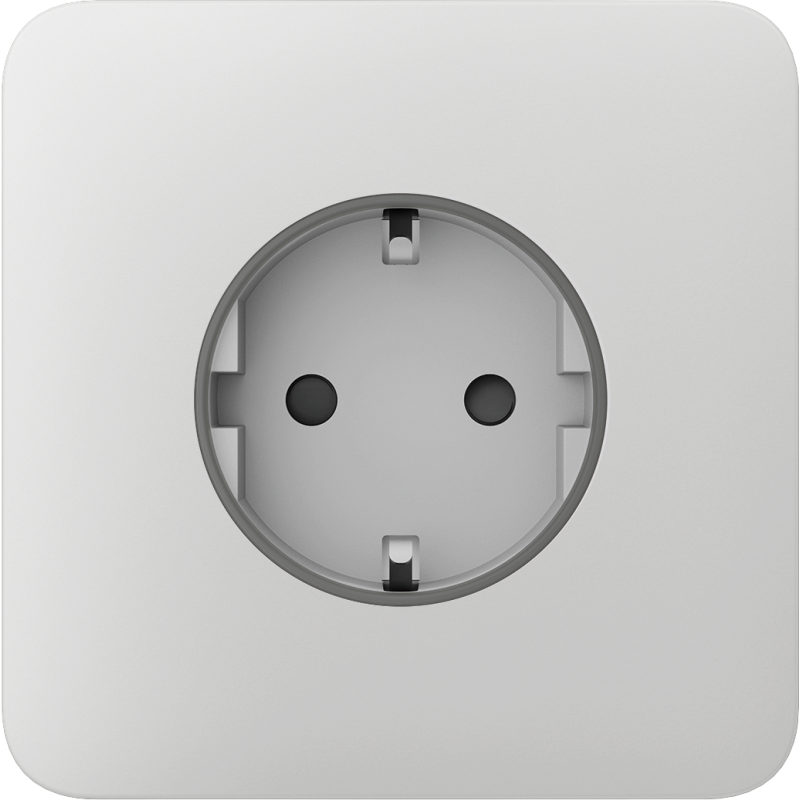Передняя панель для встроенной розетки Ajax SoloCover (basic) White фото 1