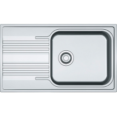 Мойка кухонная Franke Smart, нерж.сталь, прямоугольник, с крылом, 860х500х190мм, чаша - 1, накладная, SRX 611-86 XL, нерж полиров.