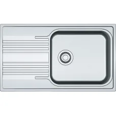 Мойка кухонная Franke Smart, нерж.сталь, прямоугольник, с крылом, 860х500х190мм, чаша - 1, накладная, SRX 611-86 XL, нерж полиров.