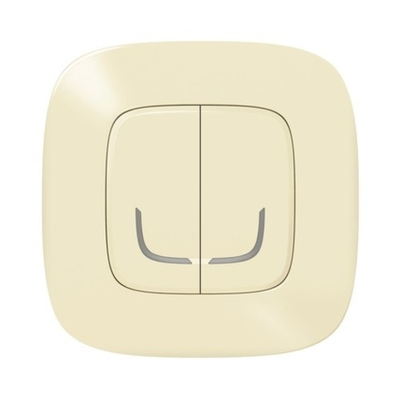 Valena Allure with NETATMO. Умный беспроводной выключатель 2-клавишный. Слоновая кость фото 1