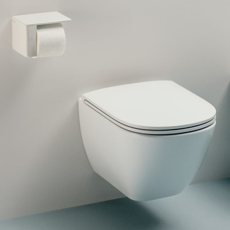 Lua Унитаз подвесной 52*36 см, безобедочный, с сиденьем Soft Close, белый фото 4