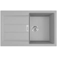 Мойка кухонная Franke Sirius, тектонайт, прямоугольник, с крылом, 780х500х200мм, чаша - 1, накладная, 2 S2D 611-78, серый