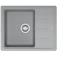 Мойка кухонная Franke Basis, фрагранит, прямоугольник, с крылом, 620х500х200мм, чаша – 1, накладная, BFG 611-62, серый камень