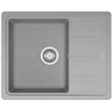 Мойка кухонная Franke Basis, фрагранит, прямоугольник, с крылом, 620х500х200мм, чаша – 1, накладная, BFG 611-62, серый камень