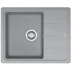 Мойка кухонная Franke Basis, фрагранит, прямоугольник, с крылом, 620х500х200мм, чаша – 1, накладная, BFG 611-62, серый камень