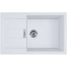 Мойка кухонная Franke Sirius, тектонайт, прямоугольник, с крылом, 780х500х200мм, чаша - 1, накладная, S2D 611-78 XL, белый