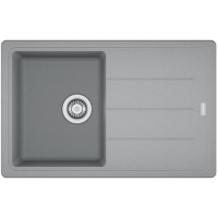 Мойка кухонная Franke Basis, фрагранит, прямоугольник, с крылом, 780х500х200мм, чаша – 1, накладная, BFG 611-78, серый камень