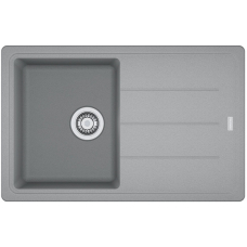 Мойка кухонная Franke Basis, фрагранит, прямоугольник, с крылом, 780х500х200мм, чаша – 1, накладная, BFG 611-78, серый камень