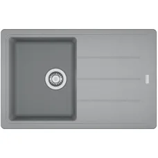 Мийка кухонна Franke Basis, фраграніт, прямокутник, з крилом, 780х500х200мм, чаша - 1, накладна, BFG 611-78, сірий камінь
