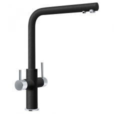 Смеситель для кухни Franke Neptune Clear Water, длина излива - 220мм, поворотный, 1+1фильтр, хром-оникс