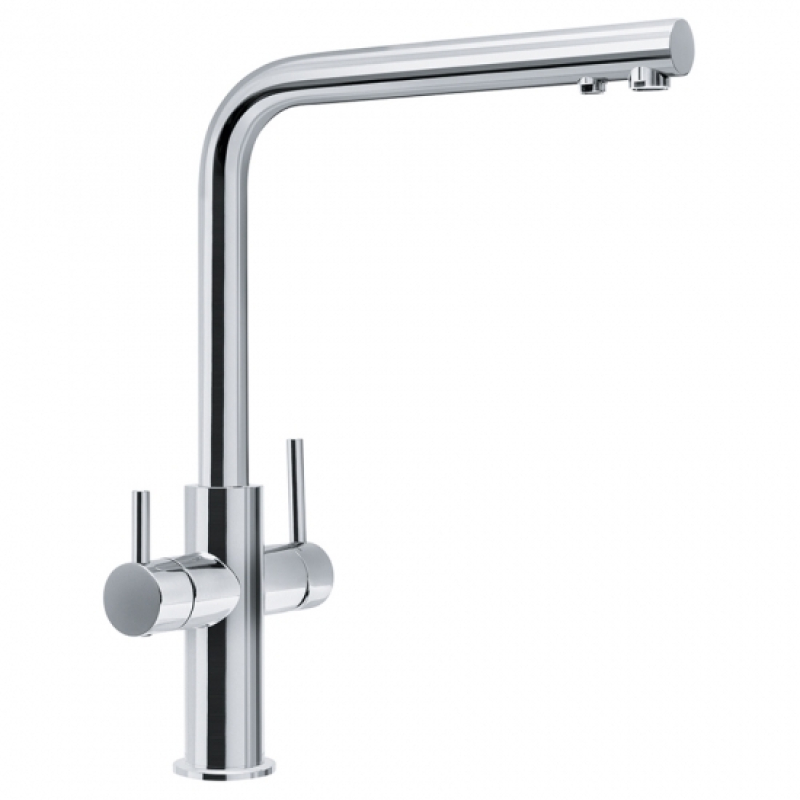 Смеситель для кухни Franke Neptune Clear Water, длина излива - 220мм, поворотный, 1+1фильтр, хром фото 1