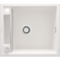 Мойка кухонная Deante Magnetic, гранит, квадрат, без крыла, 560х500х219мм, чаша – 1, накладная, алебастр