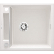 Мойка кухонная Deante Magnetic, гранит, квадрат, без крыла, 560х500х219мм, чаша – 1, накладная, алебастр