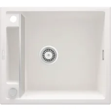 Мийка кухонна Deante Magnetic, граніт, квадрат, без крила, 560х500х219мм, чаша - 1, накладна, алебастр