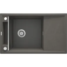Мийка кухонна Deante Magnetic, граніт, прямокут., з крилом, 820х500х219мм, чаша - 1, накладна, антрацит