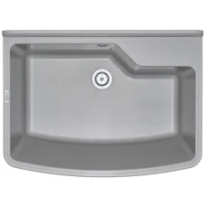 Мийка кухонна Deante Garden, полістирол, прямокут., без крила, 610х445х302мм, чаша - 1, до стіни, сірий
