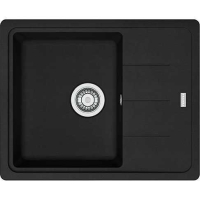 Мойка кухонная Franke Basis, фрагранит, прямоугольник, с крылом, 620х500х200мм, чаша – 1, накладная, BFG 611-62, черный матовый