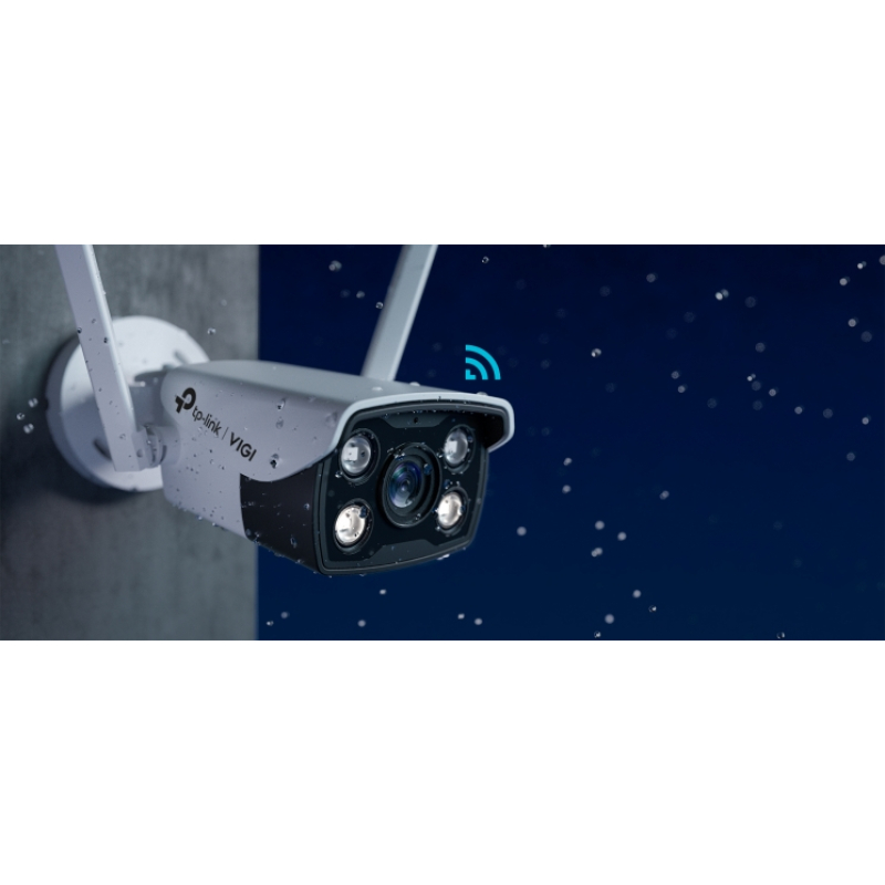 IP-Камера TP-LINK VIGI С340-W-4,PoE, 4Мп, 4 мм, Wi-Fi, H265+, IP66, Bullet, кольорове нічне бачення, зовнішня фото 2
