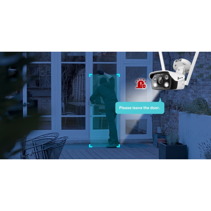IP-Камера TP-LINK VIGI С340-W-4,PoE, 4Мп, 4 мм, Wi-Fi, H265+, IP66, Bullet, кольорове нічне бачення, зовнішня фото 3