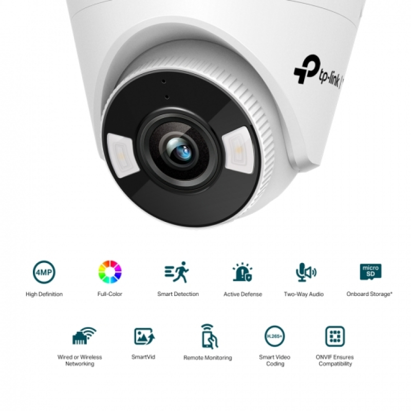 IP-Камера TP-LINK VIGI C440-4, PoE, 4Мп, 4 мм, H265+, IP66, Turret, кольорове нічне бачення, внутрішня фото 5