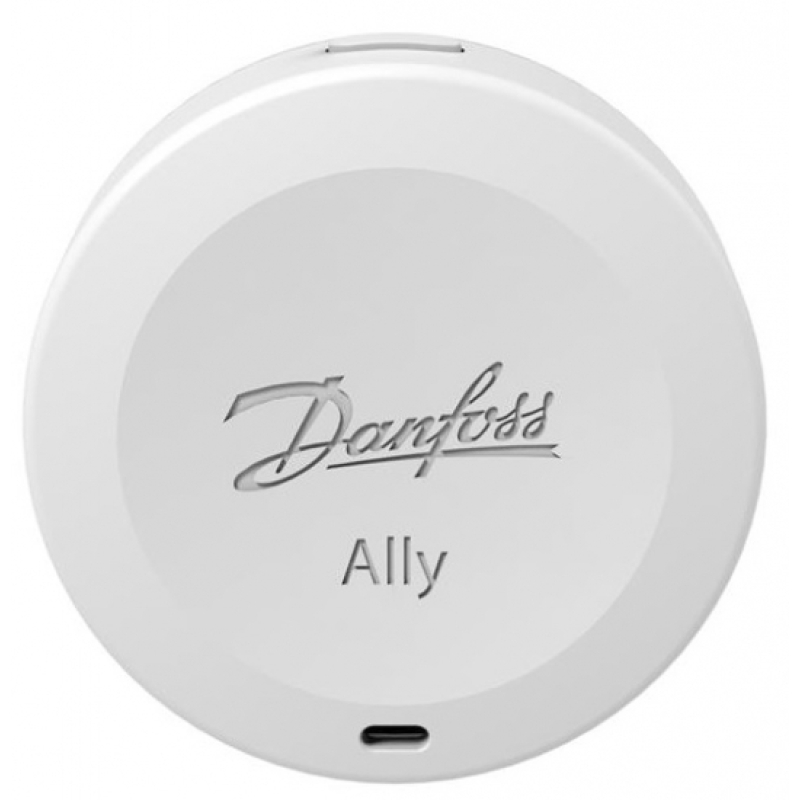Датчик Danfoss Ally Room Sensor, комнатный, выносной, CR2450, Zigbee, белый фото 1