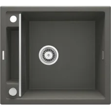 Мийка кухонна Deante Magnetic, граніт, квадрат, без крила, 560х500х219мм, чаша - 1, врізна, антрацит